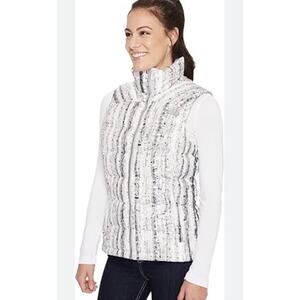 The North Face Nuptse 700 Down Puffer Vest Medium Women’s Black White Full Zip